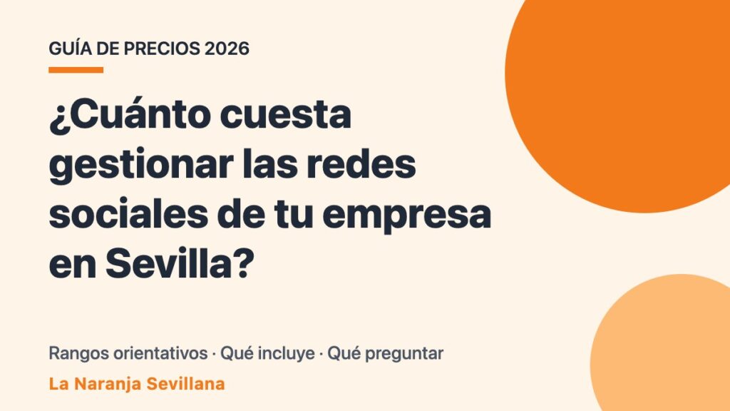 Cuánto cuesta la gestión de redes sociales de una empresa en Sevilla: guía de precios