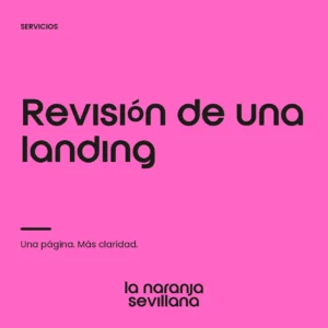 Portada de Revisión de una landing de La Naranja Sevillana.